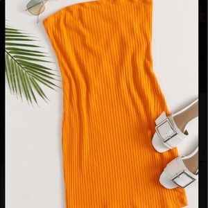 SHEIN ORANGE TUBE DRESS